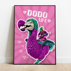 Dodo Life Poster, Ark Survival Evolved, Game Decor, Video Game Art, Dinosaur Gift, Dinosaur Poster, Dodo, Gift For Gamer, Game Room Decor