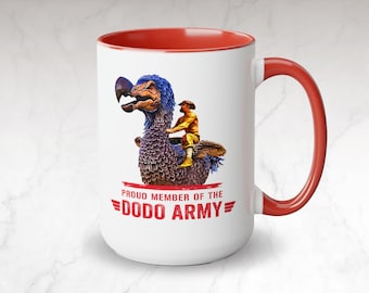 Kubek Dodo Army | Ark Survival Evolved | Gracz | Kubek do gier wideo | 15-uncjowy kubek ceramiczny | Kubek dwukolorowy | Prezenty dla graczy | Dinozaur | Dodo Art