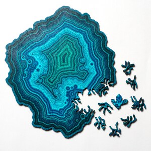 Wooden Agate Laser Cut 3D Jigsaw Puzzle for Adults and Children, Gift for Men, Gift for Women