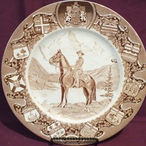 Royal Canadian Mounted Police Collector Plate by Clarice Cliff