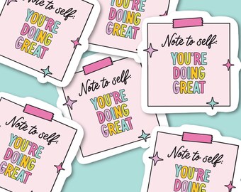 Note to Self: You're Doing Great SVG PNG File Digital Download
