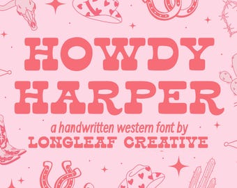 Howdy Harper Handwritten Cute Western Font