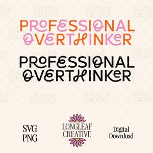 File SVG e PNG "Professionista che pensa troppo" - Download digitale