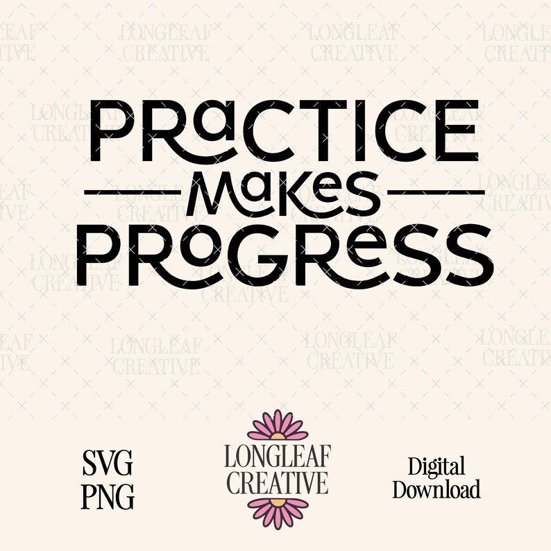 Cover Practice Makes Progress SVG PNG File Digital Download - Etsy