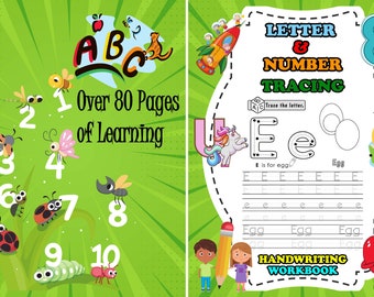 Kids Letter & Number Tracing Workbook: Preschool Learning (Digital)