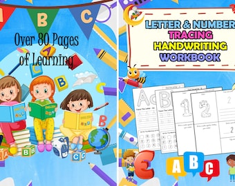 Preschool Workbook: Letter & Number Tracing, Ages 3-5 (Digital)