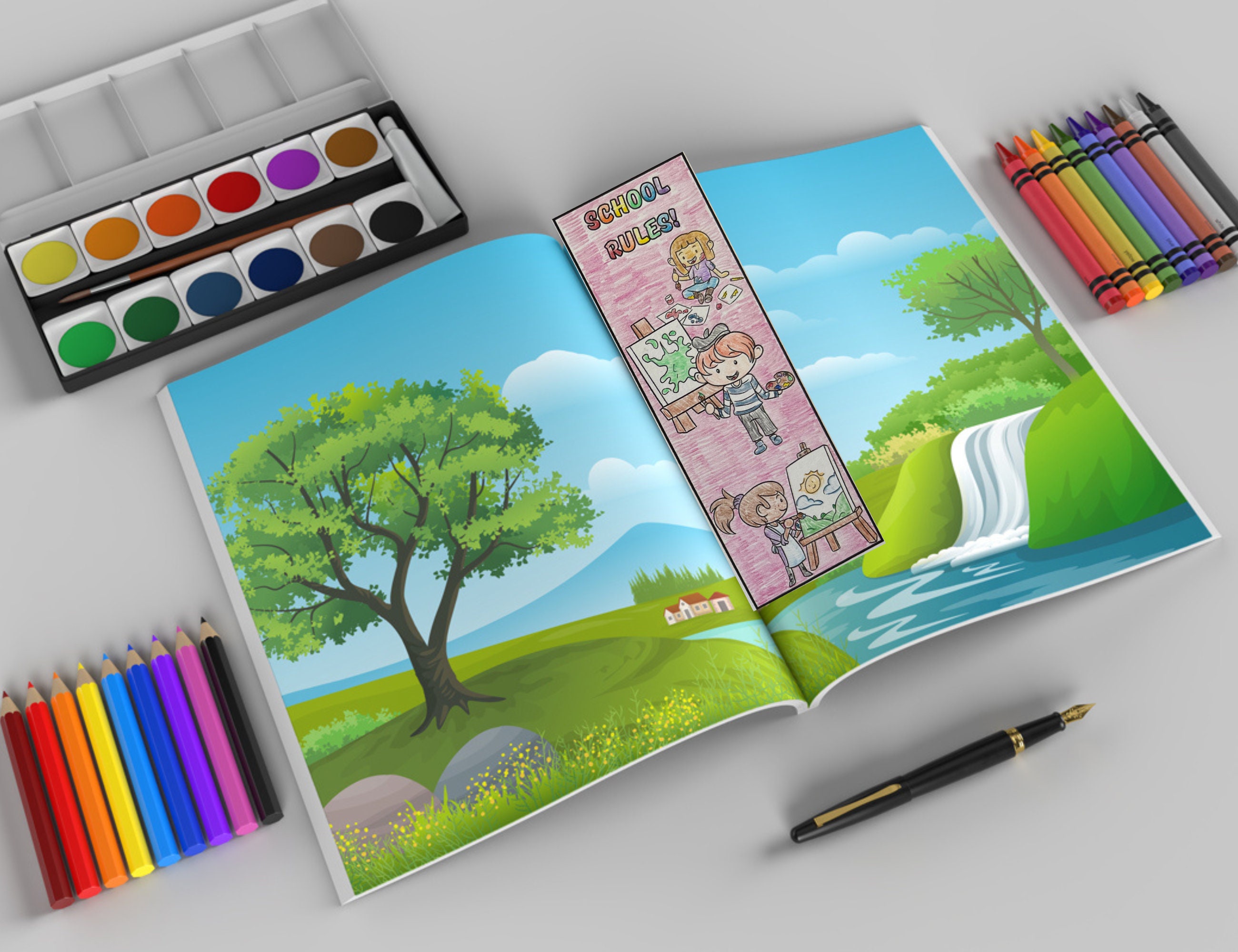 Back to School Printable Coloring Bookmarks With 8 Designs | First Day ...