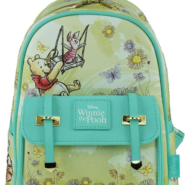 PERSONALIZATION Winnie The Pooh 11 inches Faux Leather Mini Backpack - A21773, Multicoloured, Medium