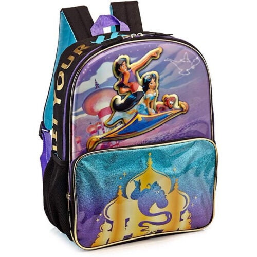 Disney Aladdin Princess Jasmine Girls Soft Insulated School Lunch Box B19pn43274, Girl's, Size: One size, Blue