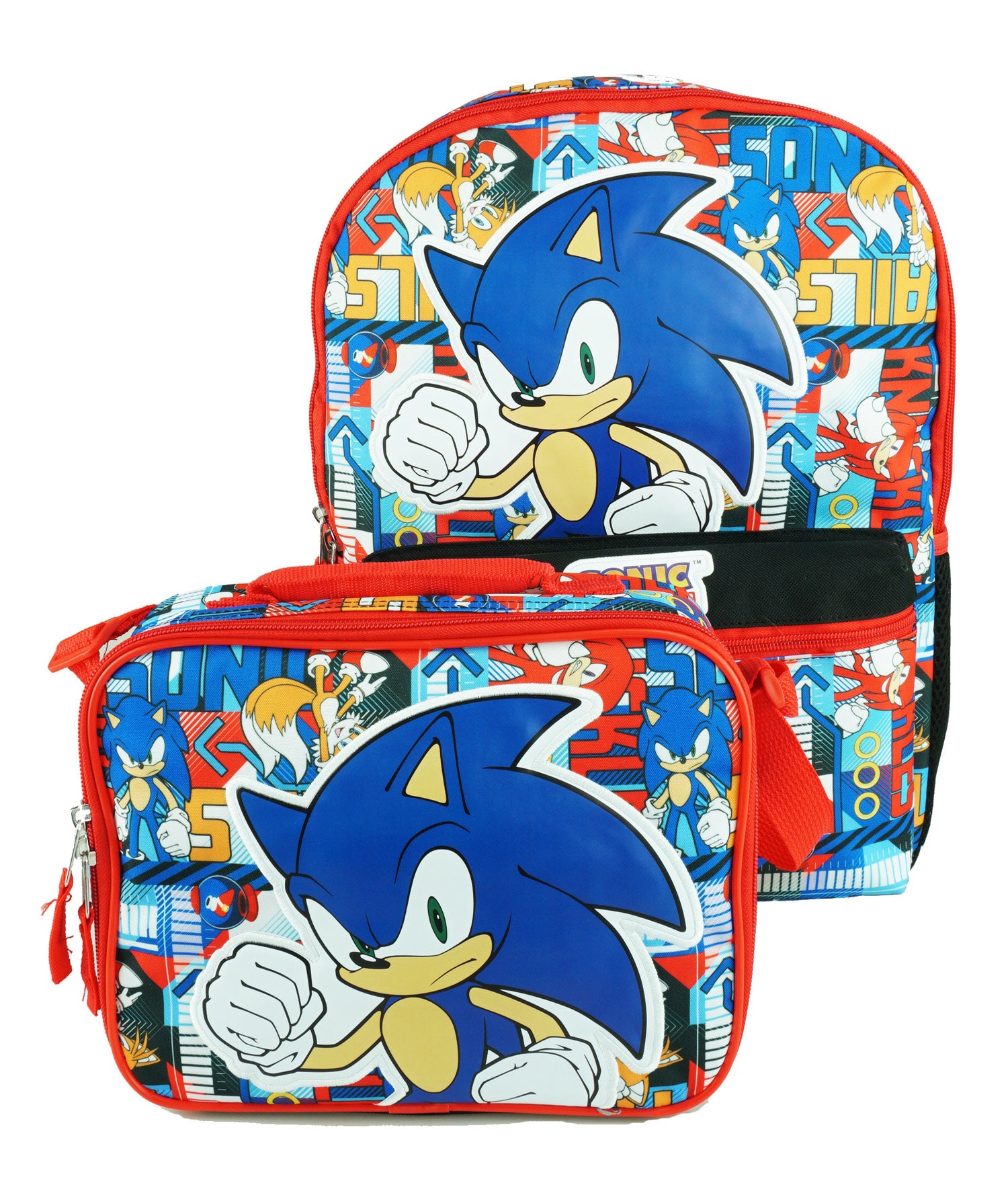 Sonic The Hedgehog Lunch Bag Set (Bag, Water Bottle, Snack Pot)