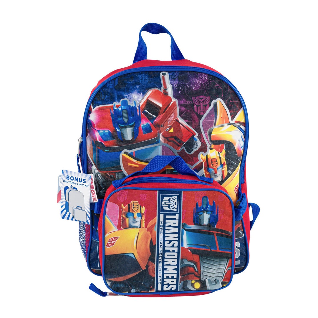 Personalized Transformers Backpack W/ Lunch Bag 15 Inches Etsy