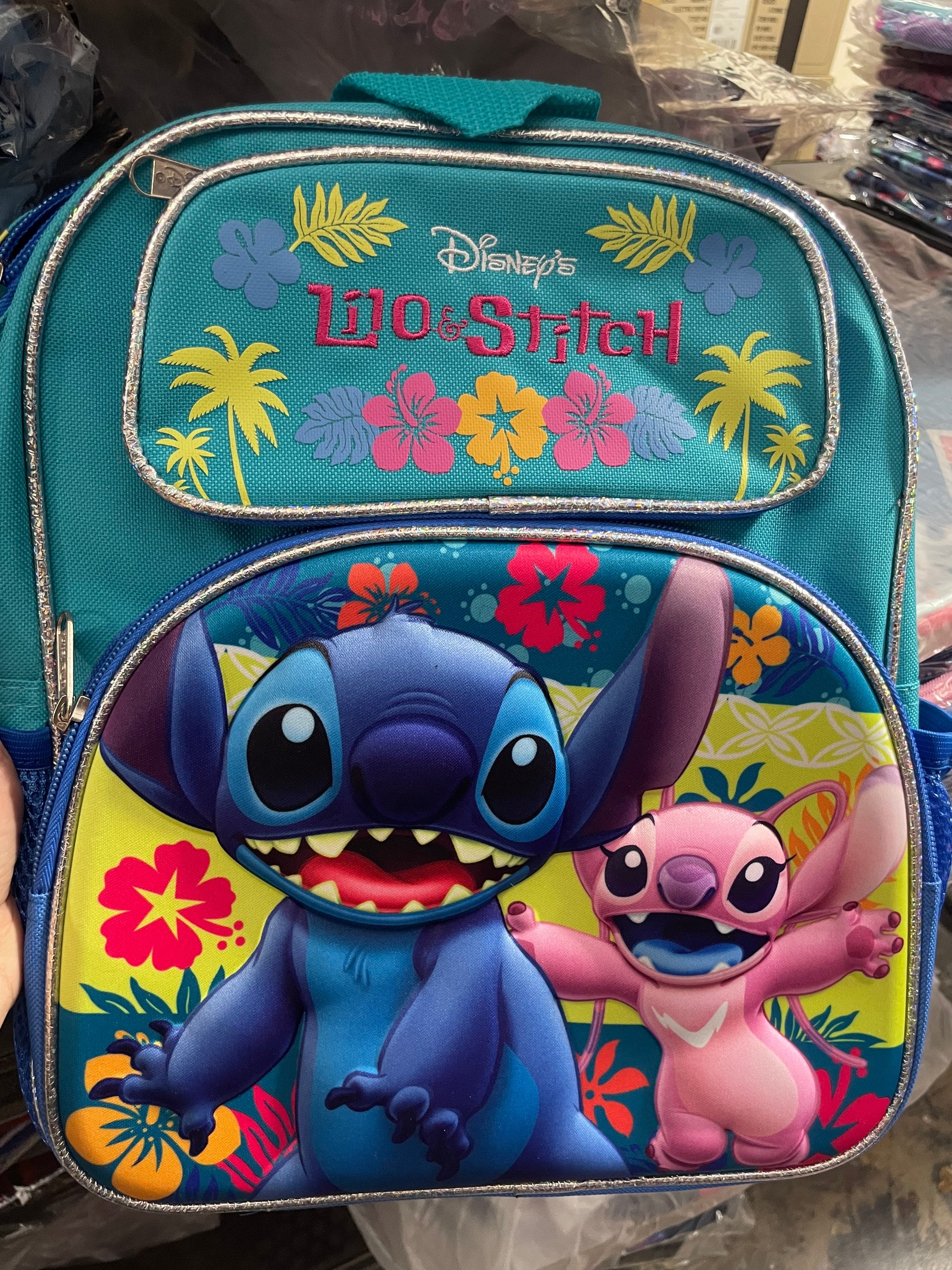 Disney Lilo and Stitch Backpack and Lunch Box Bundle - 4 Pc Set With 16  Stitch Print All Over School Bag, Stitch Lunch Bag, and More For Boys And