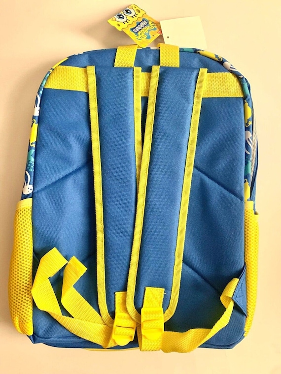 Personalized Spongebob Square Pant Unisex School Bag Blue 3D Molded Large 16 Backpack Etsy