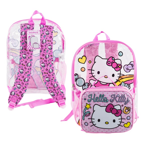 Personalized Accessory Innovations Hello Kitty 15 Inches Backpack With Matching Lunch Bag Set 99947 Etsy