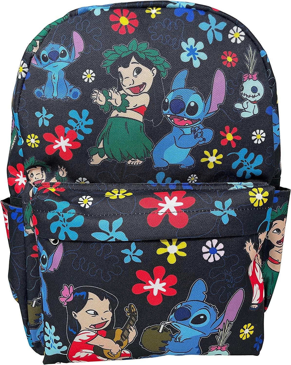 Personalized Disney 5pc Disney Lilo and Stitch Backpack Set With Lunch Kit,  Key Chain & Carabiner 
