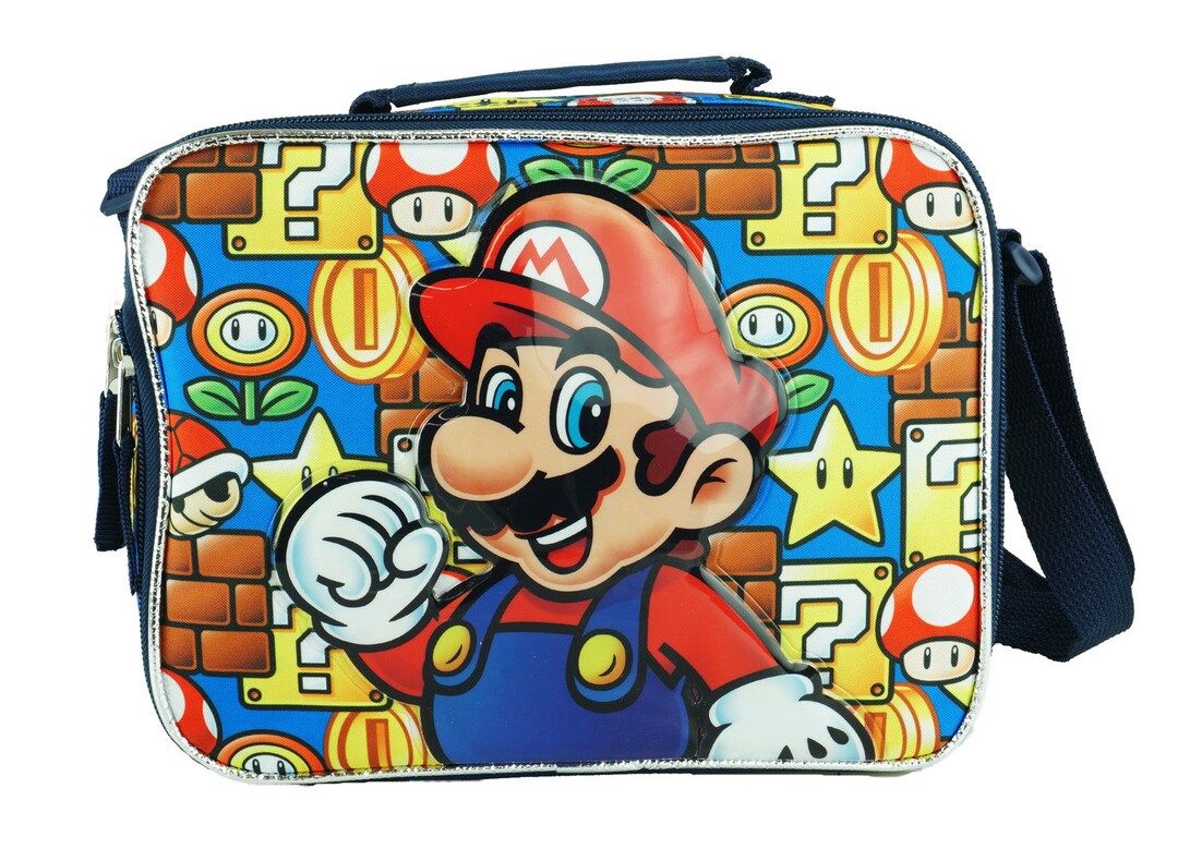 Personalized Nintendo Super Mario Lunch Bag Luigi Toad Bowser Insulated