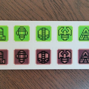 Retro Bounty Hunter Item Select Sticker Sheet