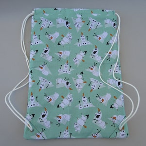 Snowman Drawstring Backpack