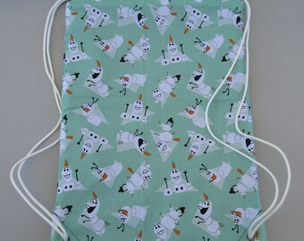 Snowman Drawstring Backpack
