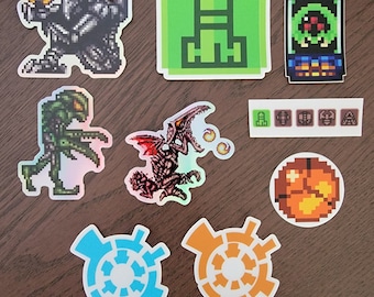 Retro Bounty Hunter Stickers