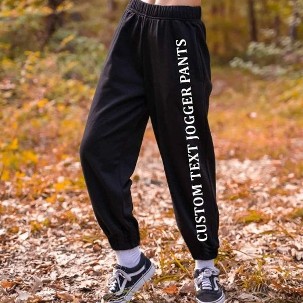 Custom Joggers | Tapered Fit | Custom Sweatpants | Bachelorette Bridal Party | Custom Logo On Sweatpants | Custom Unisex Sweatpants