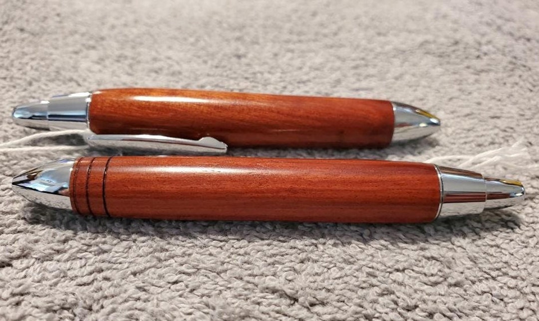Red Ink Click Pens Mini-click Redwood Retractable Black Ink Pen - Etsy