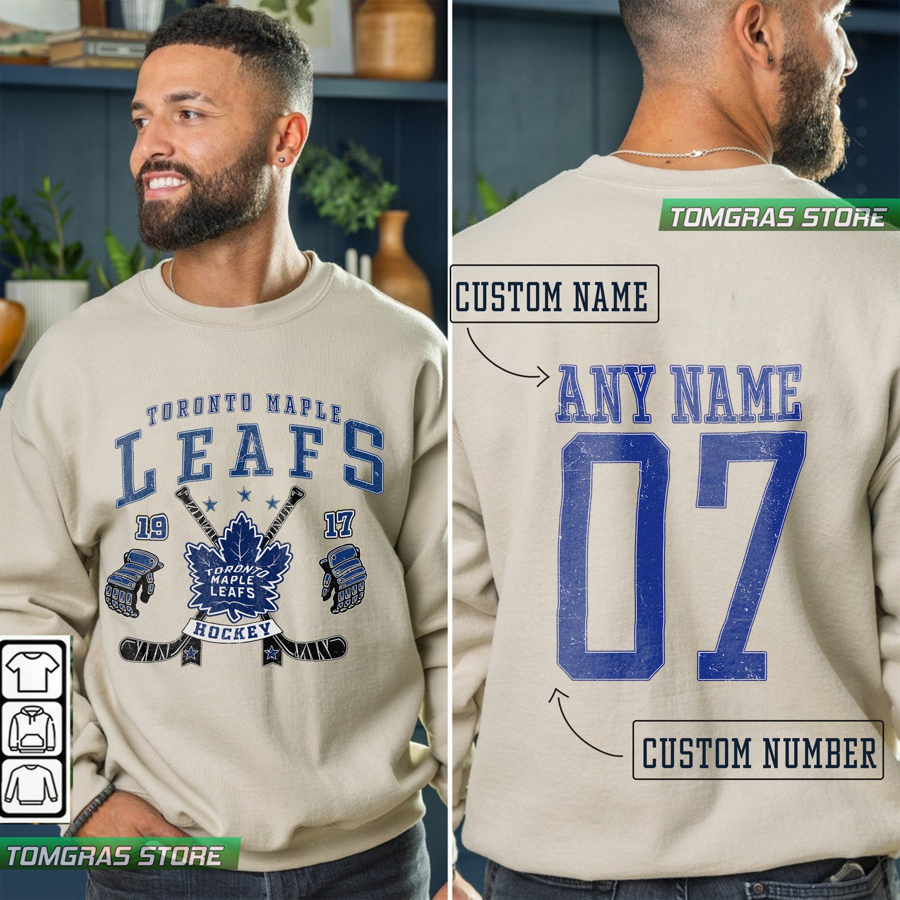Vintage Style Toronto Hockey Maple Leafs Retro Hockey Toronto Sweatshirt  Shirt