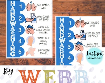 Poster visivo sul lavaggio delle mani