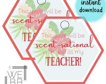 Quest'anno sarà un profumo-sazionale! Etichetta regalo per insegnante