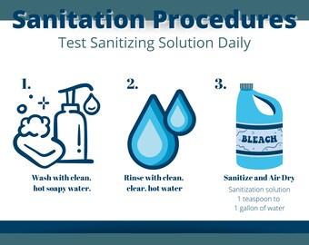 Poster sui servizi igienico-sanitari per l'infanzia