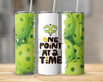 Pickleball Tumbler Wrap PNG: 20 oz Water Bottle Design (Digital Download)