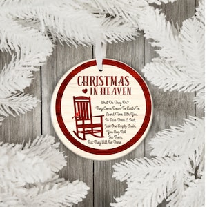 Christmas in Heaven Chair, Christmas Ornament PNG, 1st Christmas in Heaven, Heaven Ornament, Instant Download ONLY