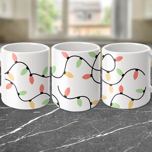 3D MUG SUBLIMATION, Christmas light sublimation wrap, 11 oz mug, sublimation designs for mugs, digital downloads only
