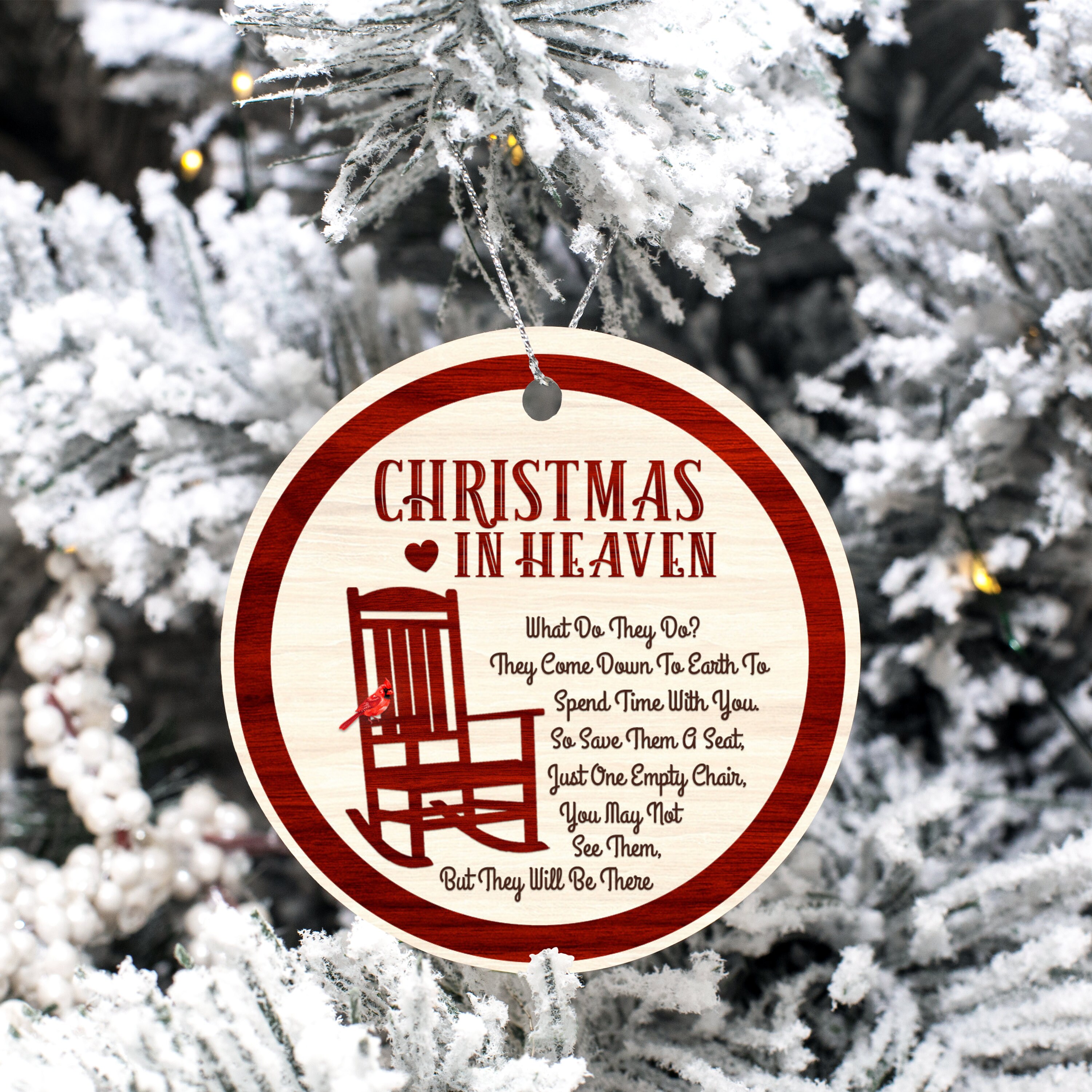 Christmas in Heaven Chair, Christmas Ornament PNG, 1st Christmas in ...