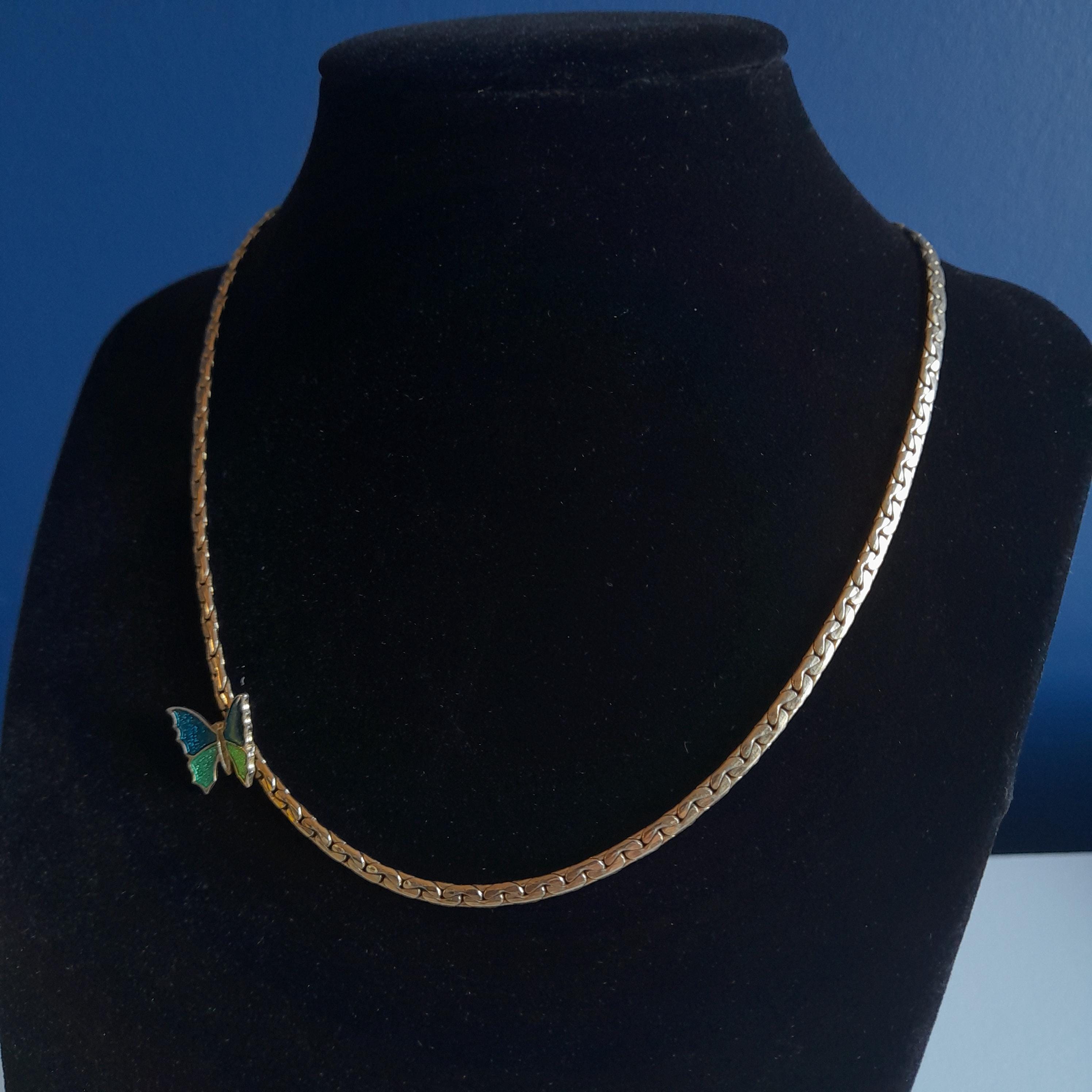Collier Serpentine Doré Et Boucles D'oreilles Contemporaines Avon - Neuf Avec étiquettes