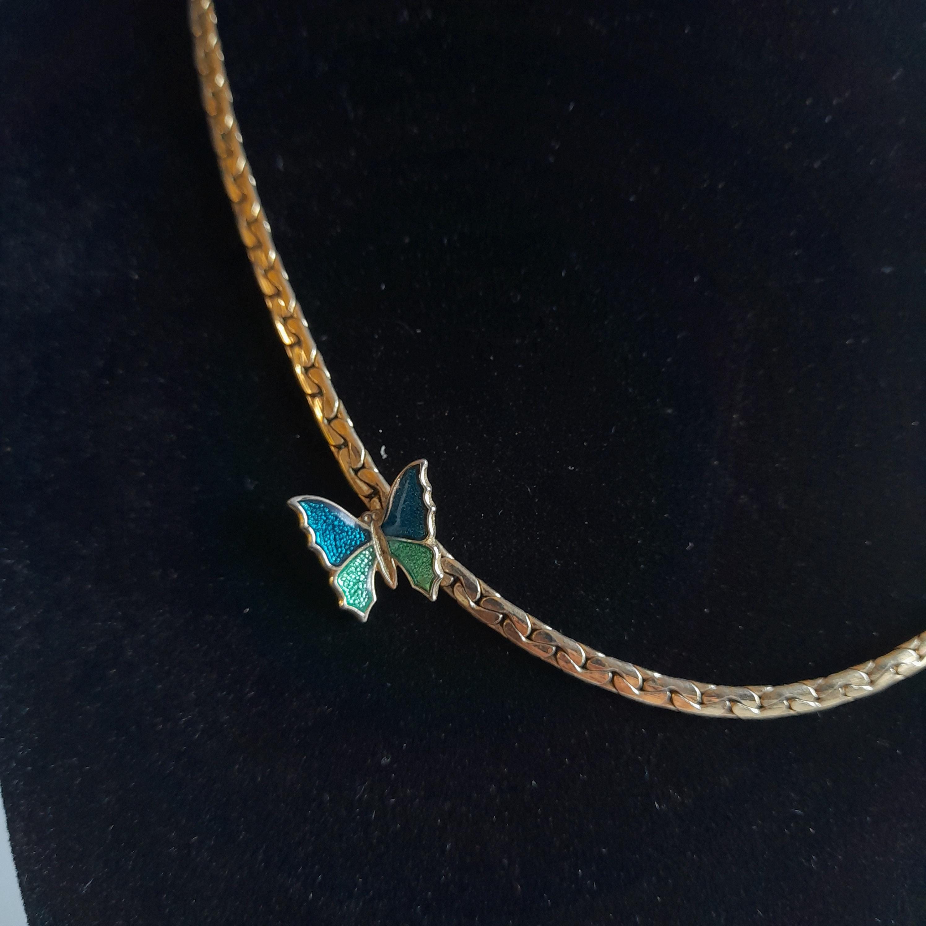 Collier Serpentine Ton Or Et Boucles D'oreilles Contemporaines Avon – Ensemble Neuf Avec étiquettes