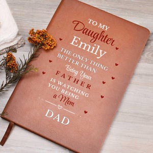 Diario personalizado para hija, regalo del día de la madre para hija, regalo de diario de papá a hija, regalo para hija de mamá/papá