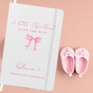 Custom Journal For Pregnancy, New Mom Pregnancy journal, Personalized Pregnancy Diary, Baby Shower Guest Book, Expecting Mom Notebook