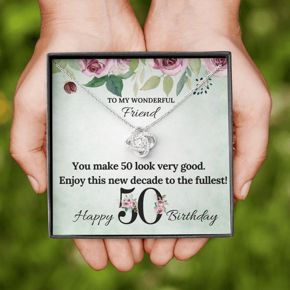 Best Friend 50th Birthday Necklace Gift for Best Friend 50th Etsy