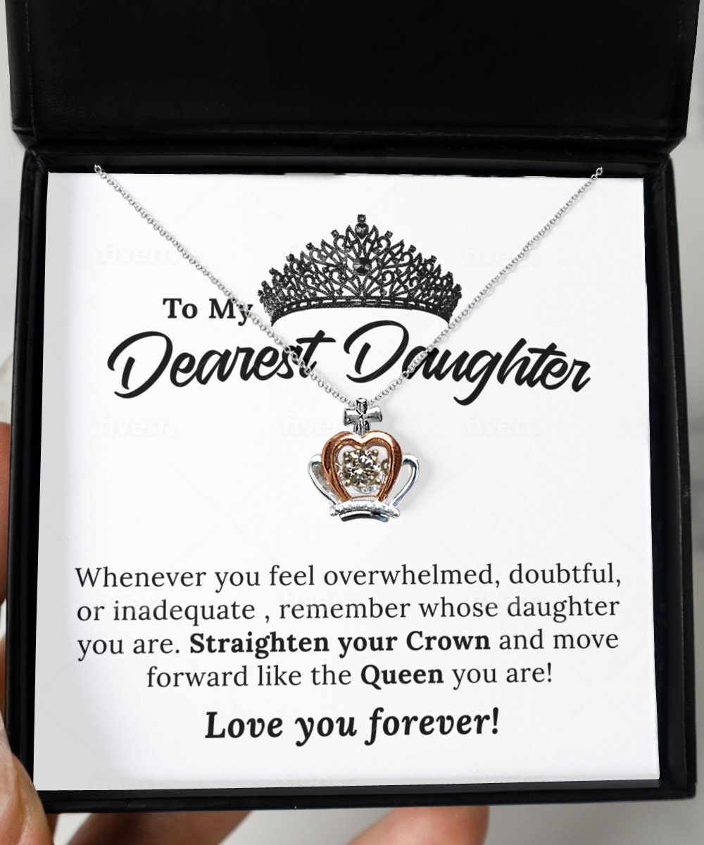 Crown necklace for daughter deals