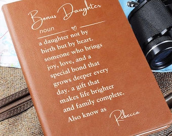 Bonus Daughter Vegan Leather Journal: Sentimental Keepsake Gift