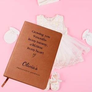 Custom Journal For Pregnancy, Baby Shower Guest Book,  New Mom Pregnancy journal, Expecting Mom Notebook, Baby Shower Gift, Custom Journal
