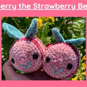 Digital Strawberry Crochet Bee Pattern