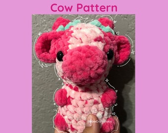 Digital pocket strawberry Icecream cow pattern