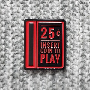 Ranura para monedas Arcade - Inserto de 25 centavos - Pin de solapa de metal esmaltado