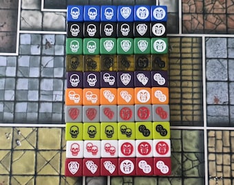 Dados de poder - Para usar con HeroQuest - Juego de 6