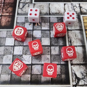 Combat Dice - For Use with HeroQuest - Set of 8 - Opaque