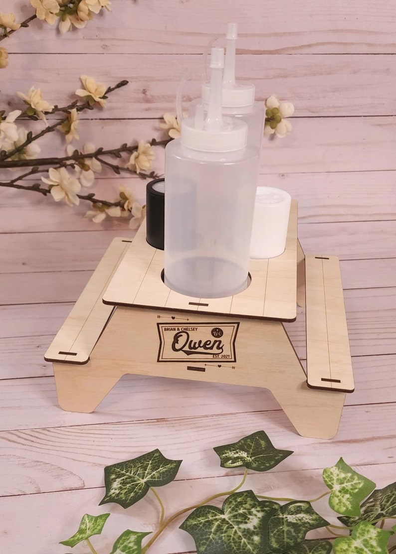 Wooden Picnic Table Condiment Caddy Etsy