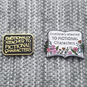 Pin de solapa de metal esmaltado con apego emocional a personajes de ficción