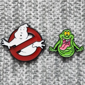 Slimer Ghost busters Logo - 80s - Metal Enamel Lapel Pin